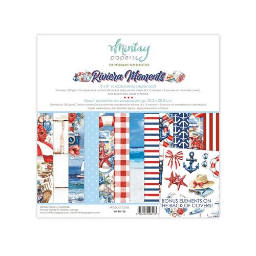 Blocco di Carte Scrap Riviera Moments cm 20 x 20