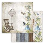 Blocco di Carte Scrap Romantic Garden House cm 15 x 15