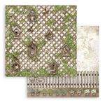 Blocco di Carte Scrap Romantic Garden House cm 15 x 15