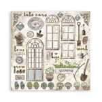 Blocco di Carte Scrap Romantic Garden House cm 15 x 15