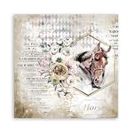 Blocco di Carte Scrap Romantic Horses cm 20 x 20