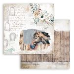 Blocco di Carte Scrap Romantic  Horses cm 20 x 20