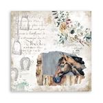 Blocco di Carte Scrap Romantic  Horses cm 20 x 20