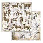 Blocco di Carte Scrap Romantic  Horses cm 20 x 20