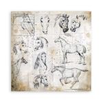 Blocco di Carte Scrap Romantic  Horses cm 20 x 20