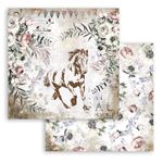 Blocco di Carte Scrap Romantic  Horses cm 20 x 20