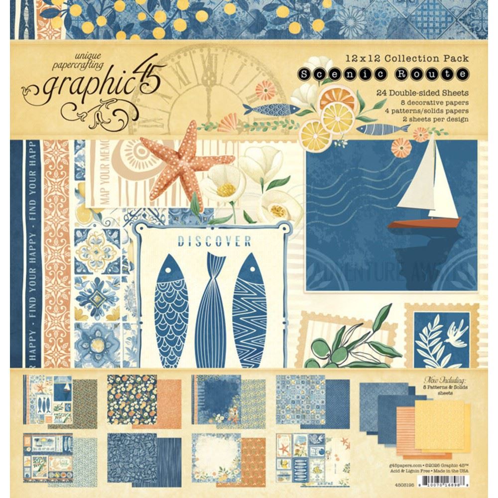 Blocco di Carte Scrap Scenic Route cm 30 x 30