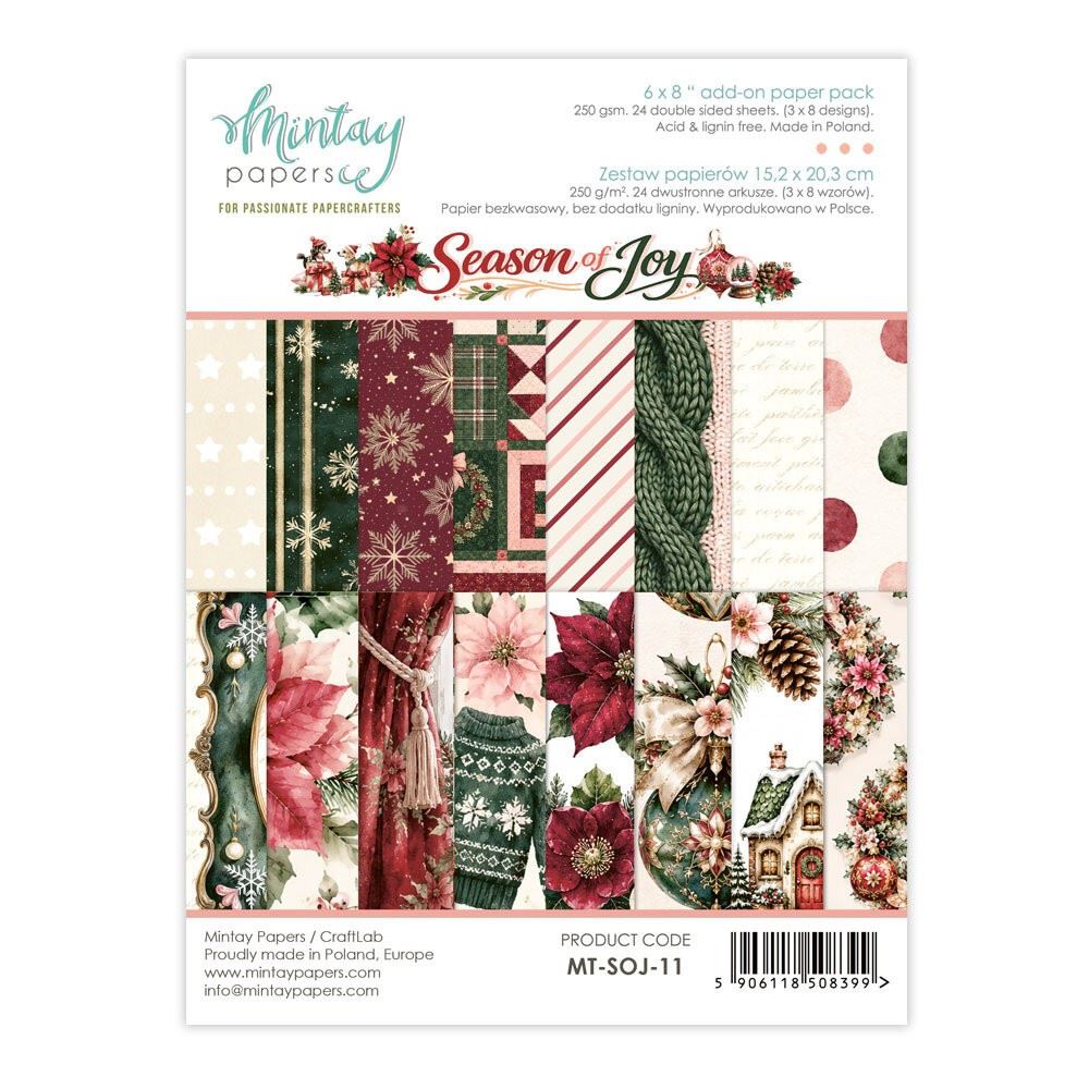 Blocco di Carte Scrap Season of Joy cm 15 X 20 Add On