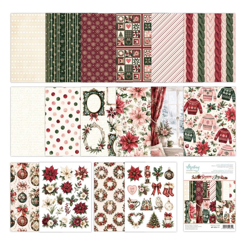 Blocco di Carte Scrap Season of Joy cm 15 X 20 Add On