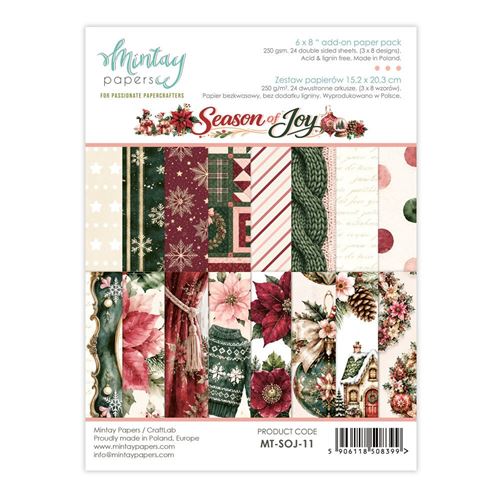 Blocco di Carte Scrap Season of Joy cm 15 X 20 Add On