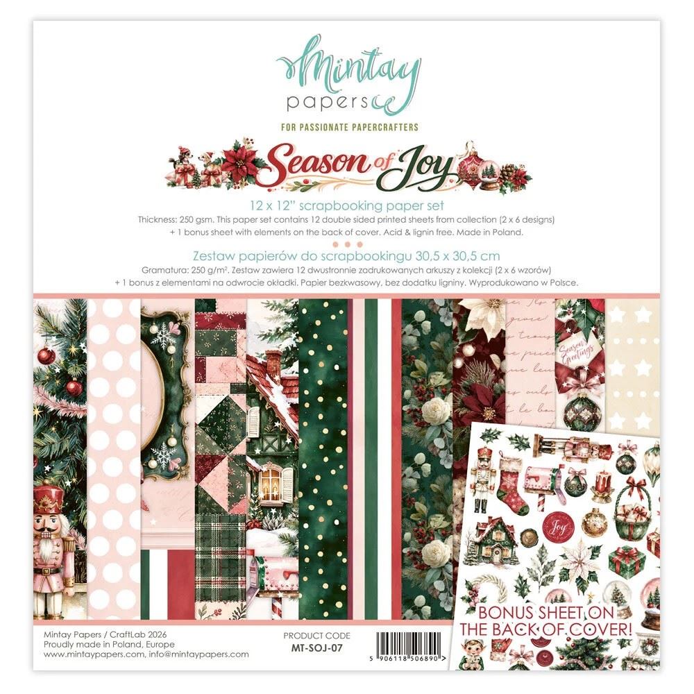 Blocco di Carte Scrap Season of Joy cm 30 x 30