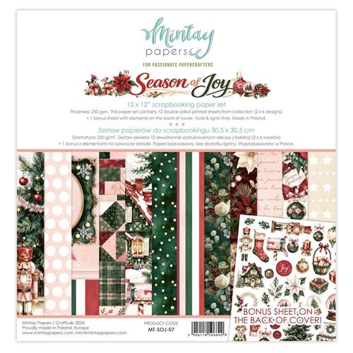 Blocco di Carte Scrap Season of Joy cm 30 x 30