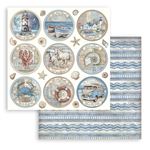 Blocco di Carte Scrap Silent Sea cm 20 X 20
