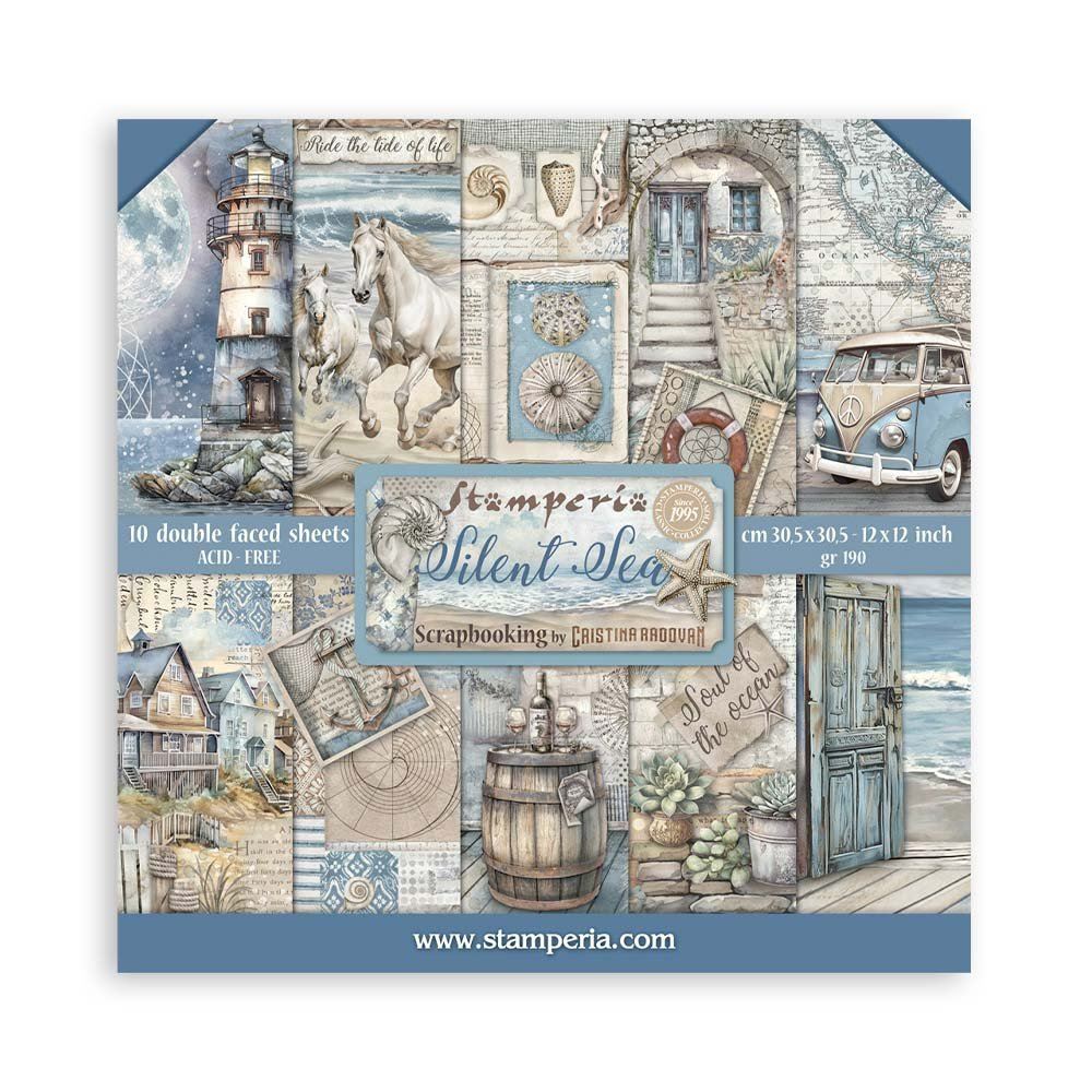 Blocco di Carte Scrap Silent Sea cm 30 X 30