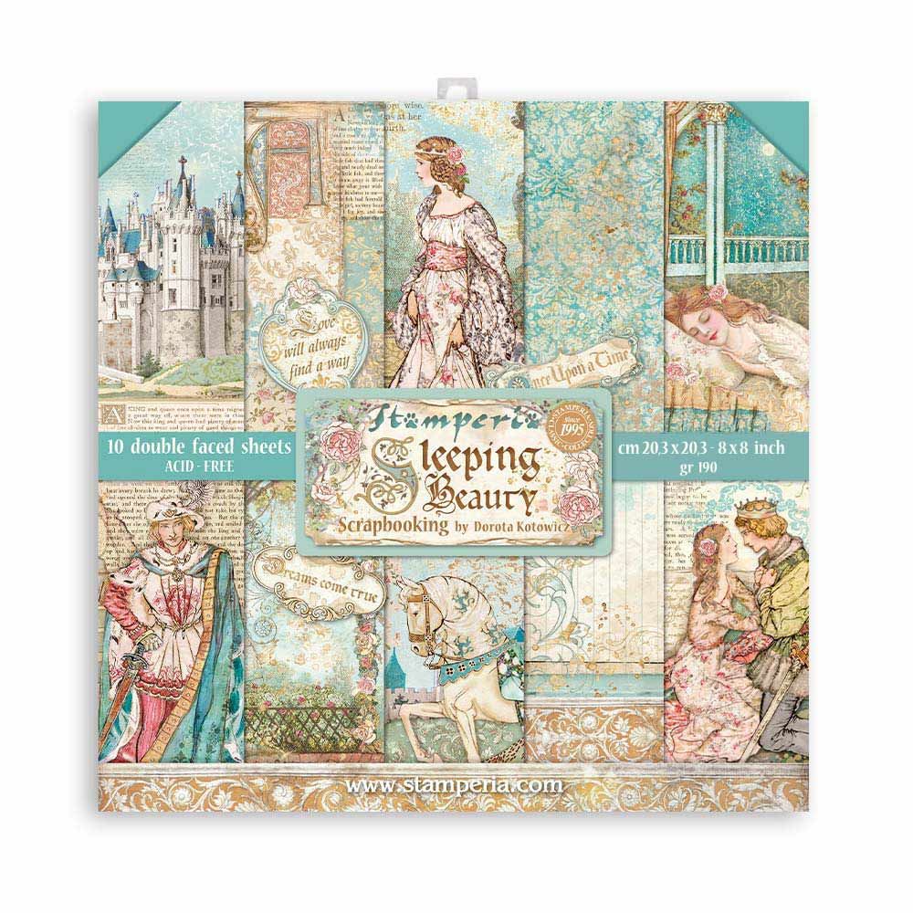 Blocco di Carte Scrap Sleeping Beauty cm 20 x 20