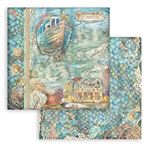 Blocco di Carte Scrap Songs of the Sea cm 20 X 20