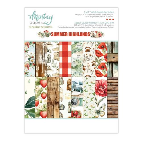Blocco di Carte Scrap Summer Highlands cm 15 X 20 Add On