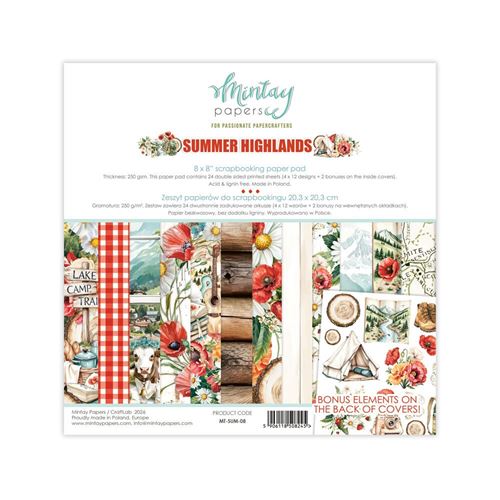 Blocco di Carte Scrap Summer Highlands cm 20 x 20