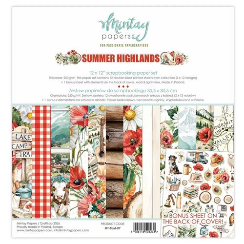 Blocco di Carte Scrap Summer Highlands cm 30 x 30