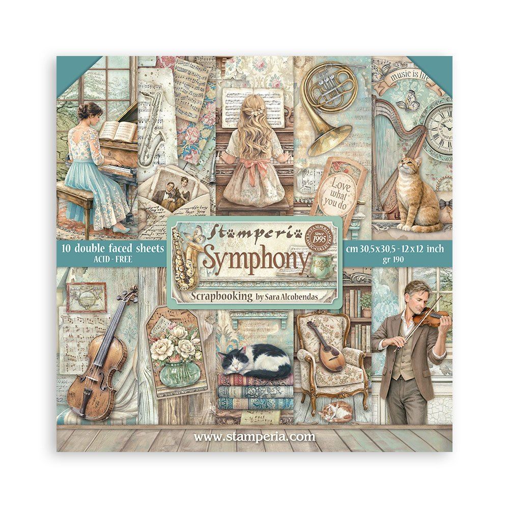 Blocco di Carte Scrap Symphony cm 30 X 30