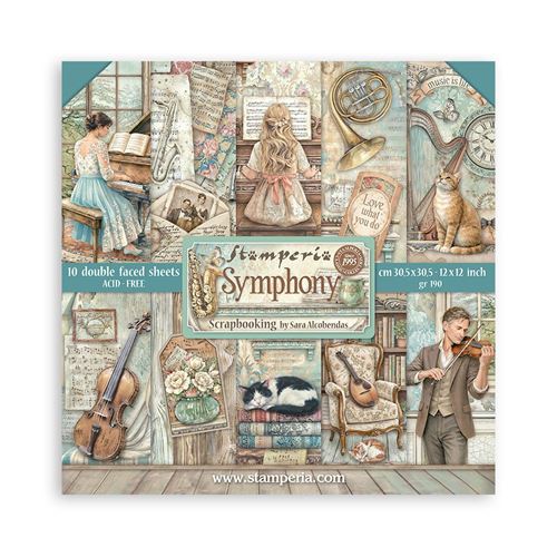 Blocco di Carte Scrap Symphony cm 30 X 30