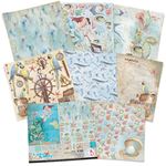 Blocco di Carte Scrap Texture Underwater Love cm 30 x 30