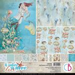 Blocco di Carte Scrap Texture Underwater Love cm 30 x 30