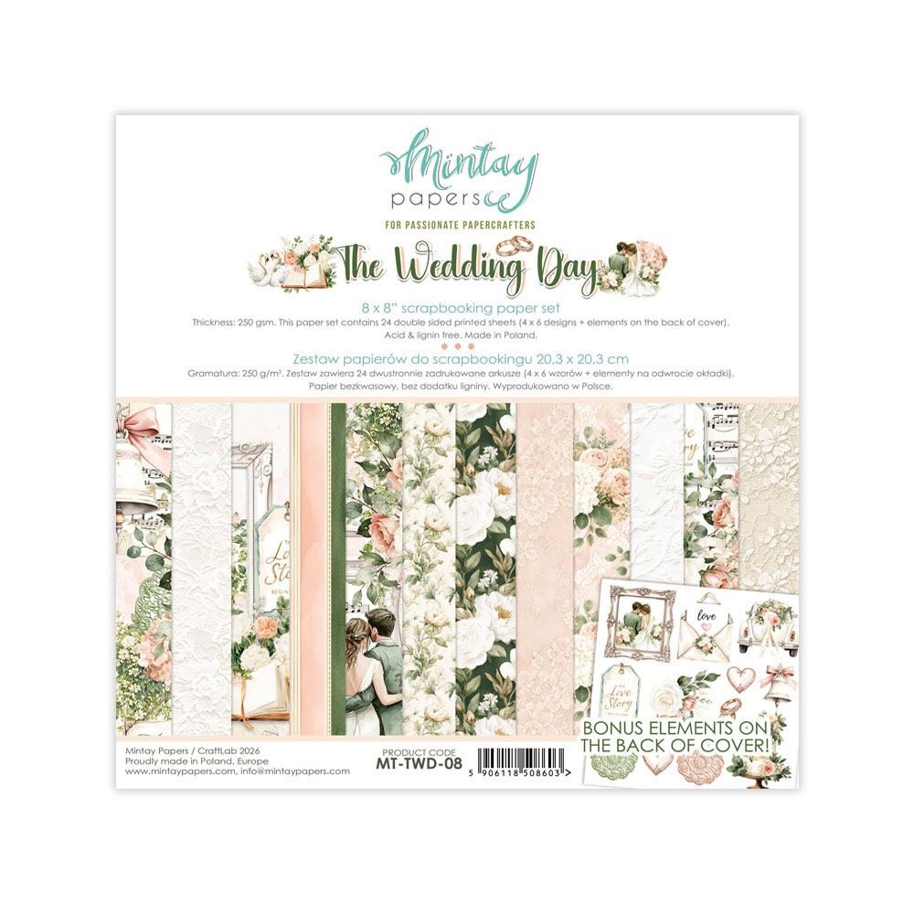 Blocco di Carte Scrap The Wedding Day cm 20 x 20