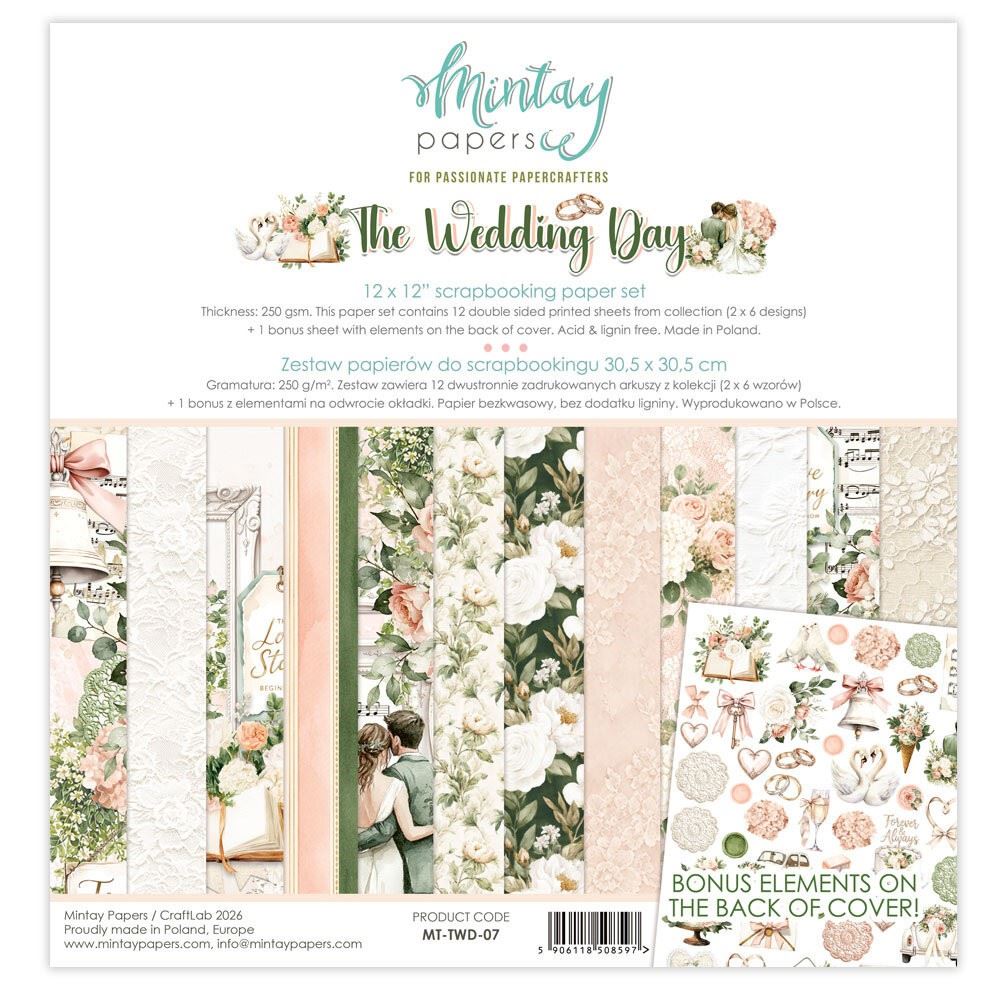 Blocco di Carte Scrap The Wedding Day cm 30 x 30