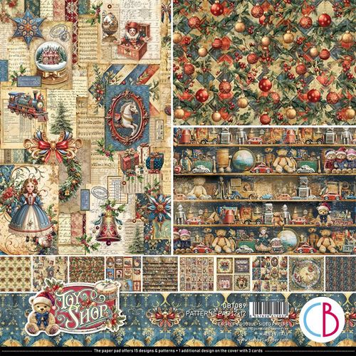 Blocco di Carte Scrap Toy Shop Patterns Pad cm 30 x 30
