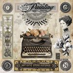 Blocco di Carte Scrap Typographic Pad cm 20 x 20