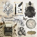 Blocco di Carte Scrap Typographic Pad cm 20 x 20