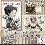 Blocco di Carte Scrap Typographic Pad cm 20 x 20