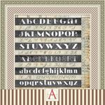 Blocco di Carte Scrap Typographic Paper Pad cm 30 x 30