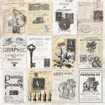 Blocco di Carte Scrap Typographic Paper Pad cm 30 x 30