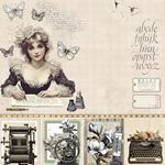 Blocco di Carte Scrap Typographic Paper Pad cm 30 x 30