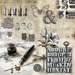 Blocco di Carte Scrap Typographic Paper Pad cm 30 x 30