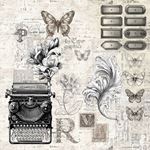 Blocco di Carte Scrap Typographic Patterns Pad cm 30 x 30