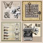 Blocco di Carte Scrap Typographic Patterns Pad cm 30 x 30