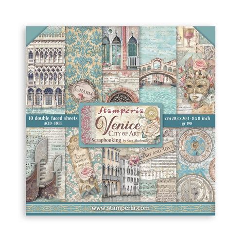 Blocco di Carte Scrap Venice City of Art cm 20 X 20
