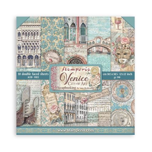 Blocco di Carte Scrap Venice City of Art cm 30 X 30