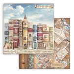 Blocco di Carte Scrap Vintage Library cm 20 X 20