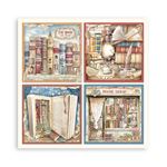 Blocco di Carte Scrap Vintage Library cm 20 X 20