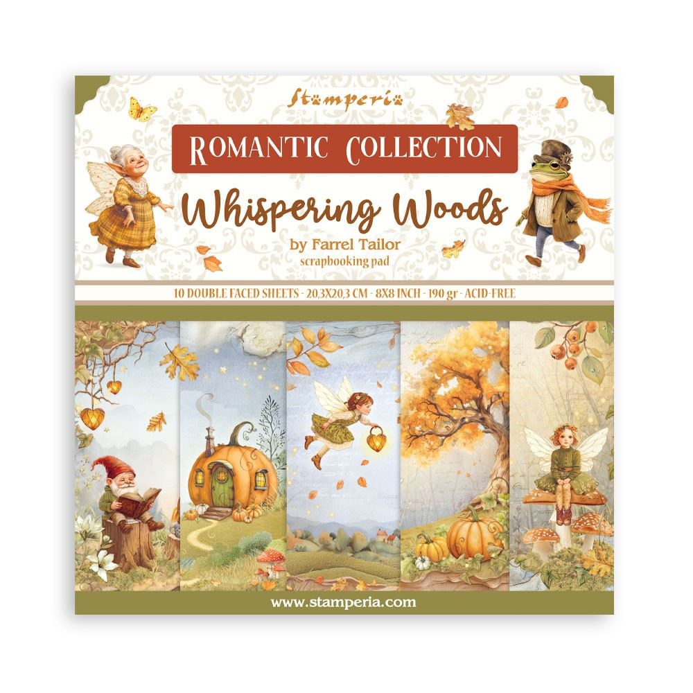 Blocco di Carte Scrap Whispering Woods cm 20 X 20