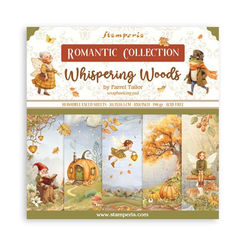 Blocco di Carte Scrap Whispering Woods cm 20 X 20
