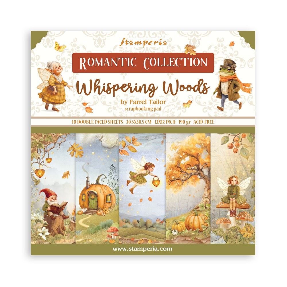 Blocco di Carte Scrap Whispering Woods cm 30 X 30