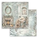 Blocco di Carte Scrap White Christmas cm 20 x 20