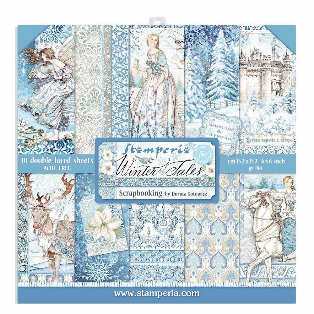 Blocco di Carte Scrap Winter Tales cm 15 x 15