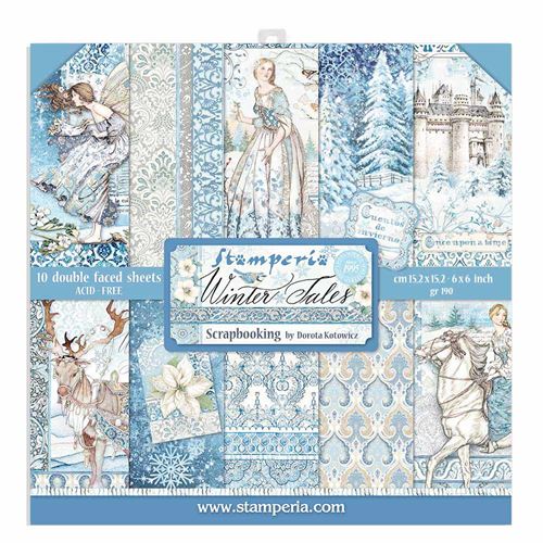 Blocco di Carte Scrap Winter Tales cm 15 x 15