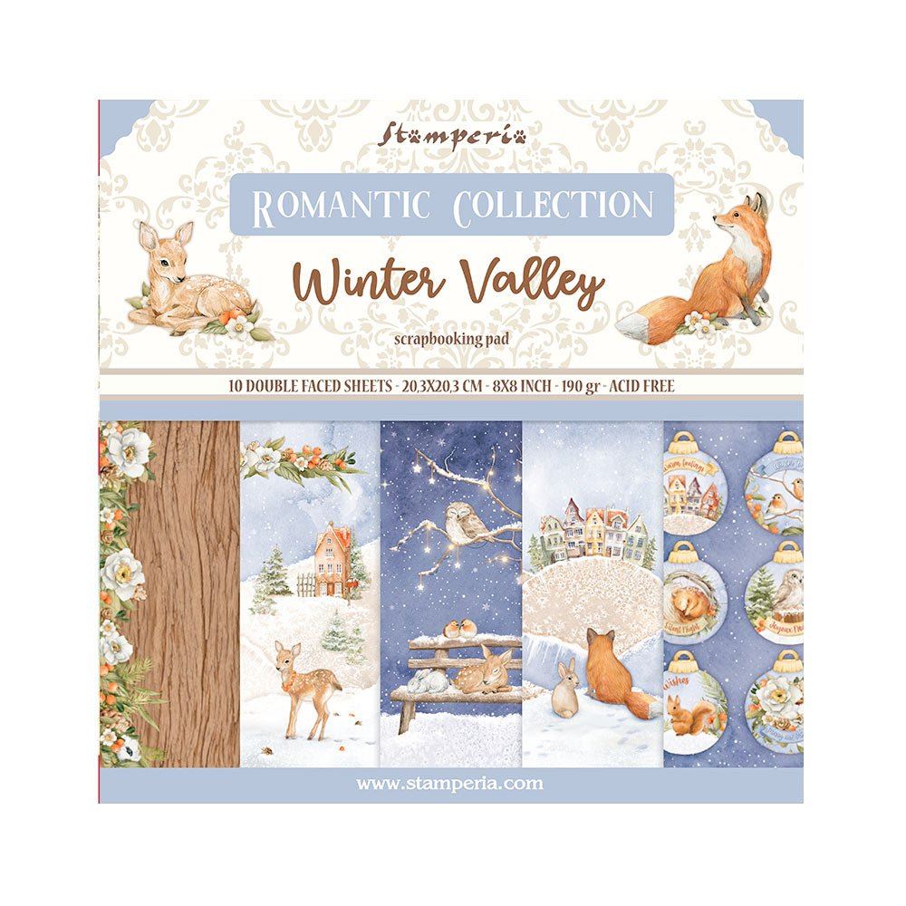 Blocco di Carte Scrap Winter Valley cm 20 X 20